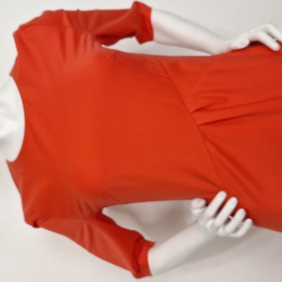 Boss Hugo Boss Re Orange Dipera Preppy Careerwear Sheath Midi Dress Size 6 - Picture 3 of 10